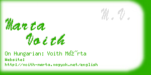 marta voith business card